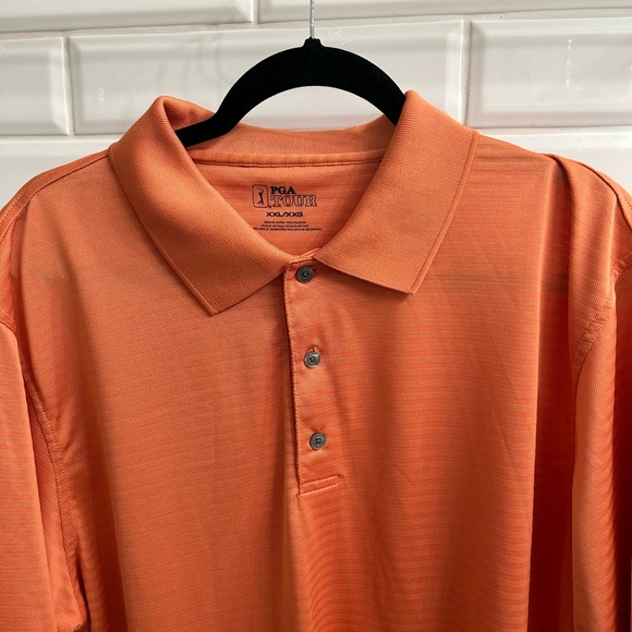 Men’s XXL PGA Tour Golf Short Sleeve Short - Orange - Picture 4 of 5